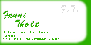 fanni tholt business card